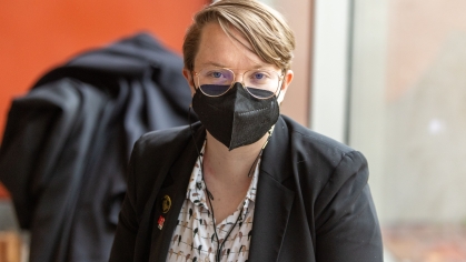 Student wearing mask