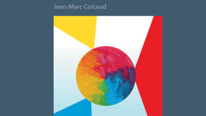 blue book cover with text and graphic of glove with bright colors