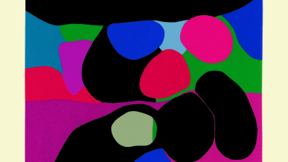 book cover with text on top and bottom and colorful circles in the middle