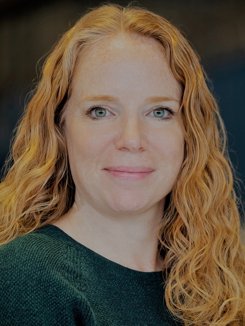 a woman smiling