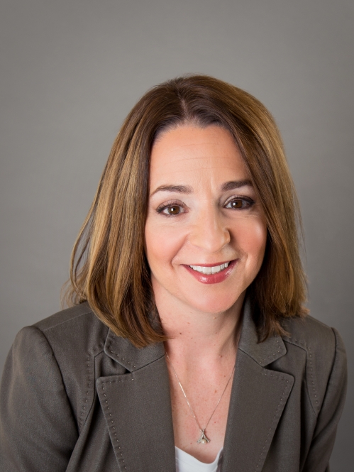 a woman smiling