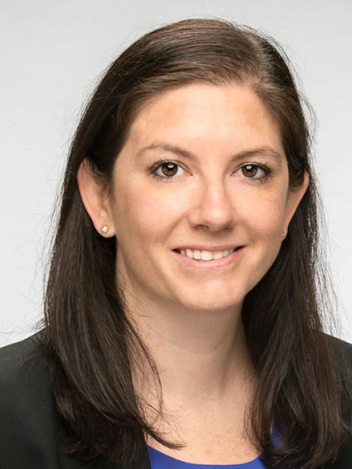a woman smiling