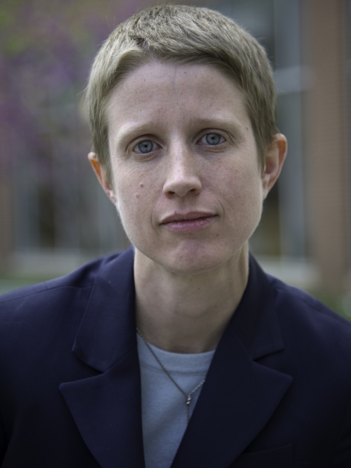 woman looking straight ahead seriously