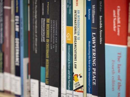 Library books on shelf