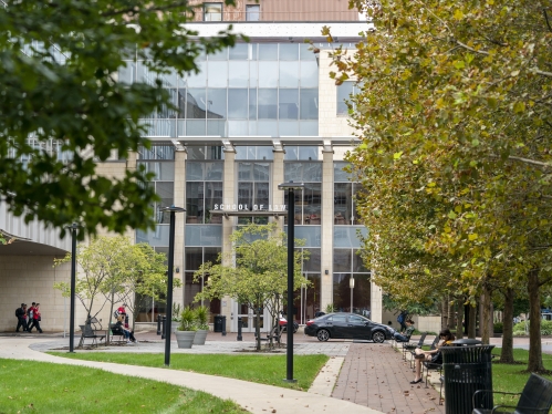 Wide shot of Camden’s law building