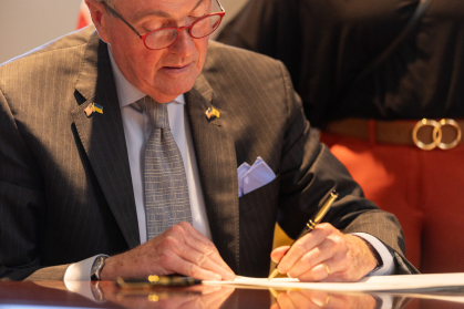 Gov. Murphy signs a pardon