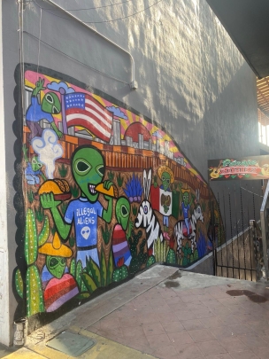 colorful wall mural